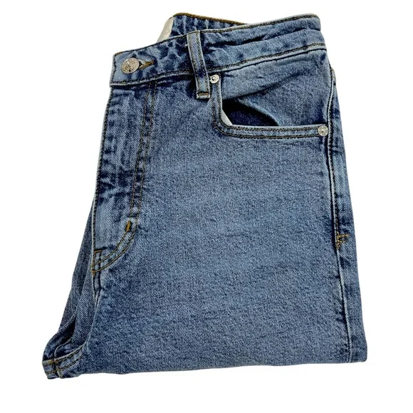 FRAME The Ruler High Rise Straight Leg Blue Denim Jeans sz 27 Minimalist - Picture 11 of 16